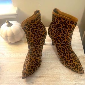 Cheetah Print Heeled Boots